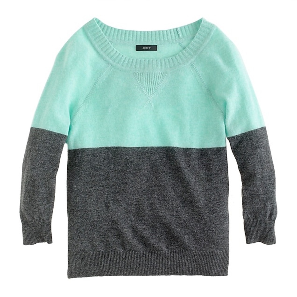 J. Crew color block cashmere sweater